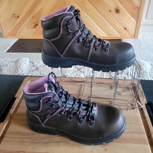 Avenger Framer A7123 Brown/Lilac Work & Safety Boots Women's SZ 9.5M - Picture 6 of 8